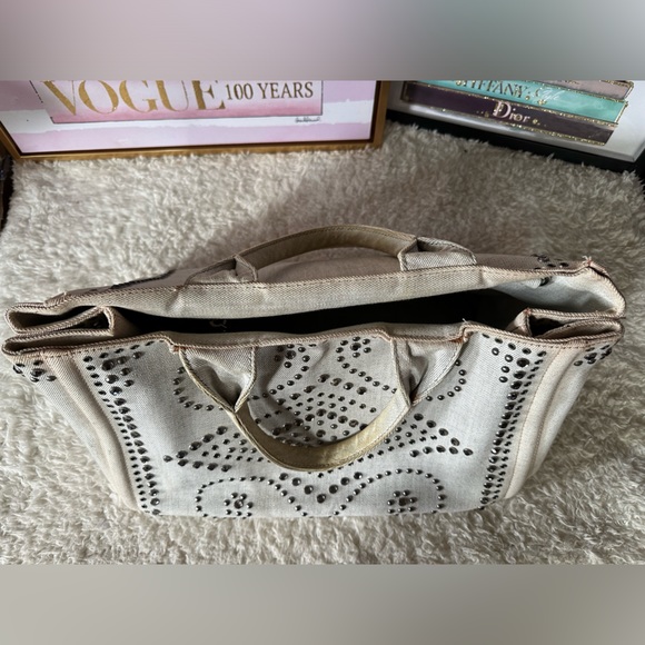 Prada Canapa Bijoux Embellished Denim Tote - Picture 16 of 16